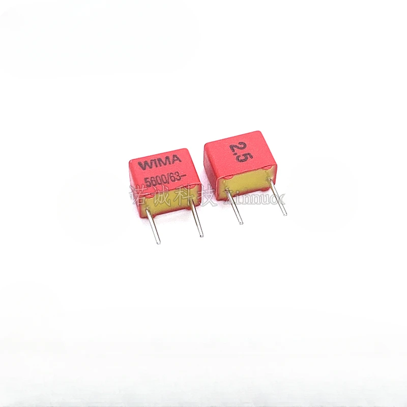 5PCS/10PCS WIMA FKP2 5600PF 63V5600PF 2.5% foil film capacitor 63V5.6nF 5.6NF 5N6 63V562 562 Foot distance 5MM