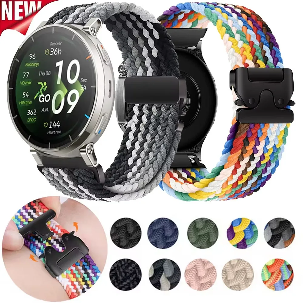 20/22mm Nylon Band for Amazfit Active 3 2 /2 Square/Samsung Galaxy Watch 7 6 5 Sport Wristband for Amazfit Active Max/Balance 2