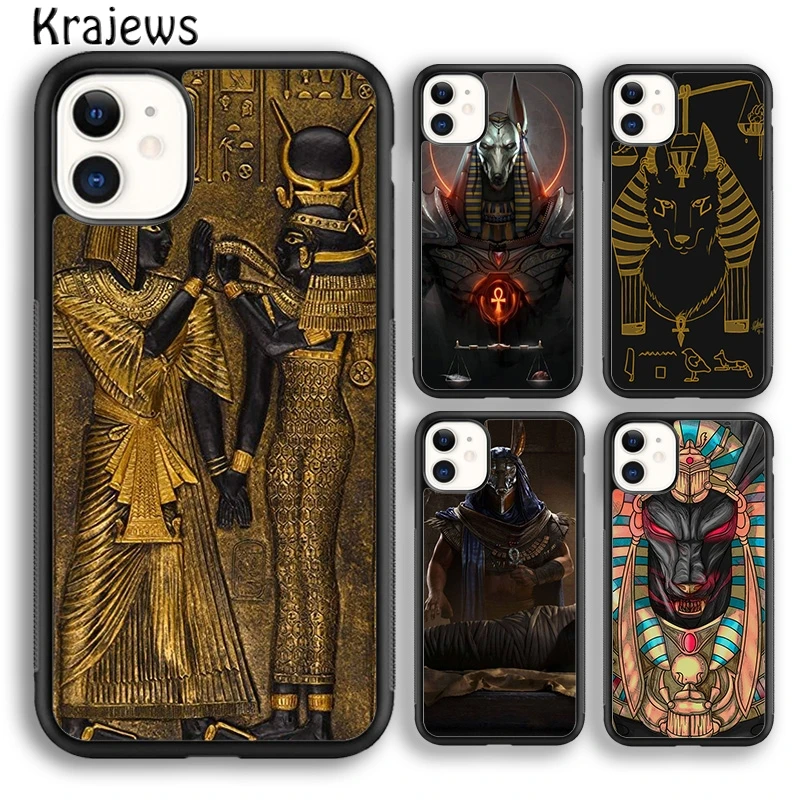 Krajews Anubis Egyptian God Soft Phone Case Cover For iPhone 16 15 SE2020 14 6 7 8 plus 11 12 13 pro max coque Shell Fundas