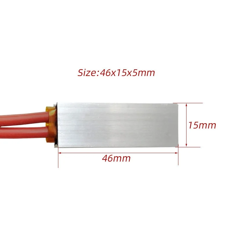 46x15x5mm PTC Heater Heating Plate 220V 230 Degrees Electric Constant Temperature Ceramic Heater Aluminum PTC Plate