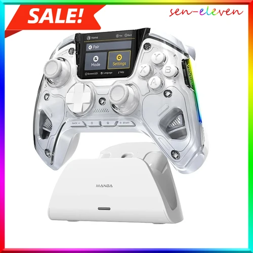 Mamba One V2 Controlador de juego inalámbrico para Switch/PC/iOS/Android Hall Effect Stick RGB Light 1800mAh con base de carga