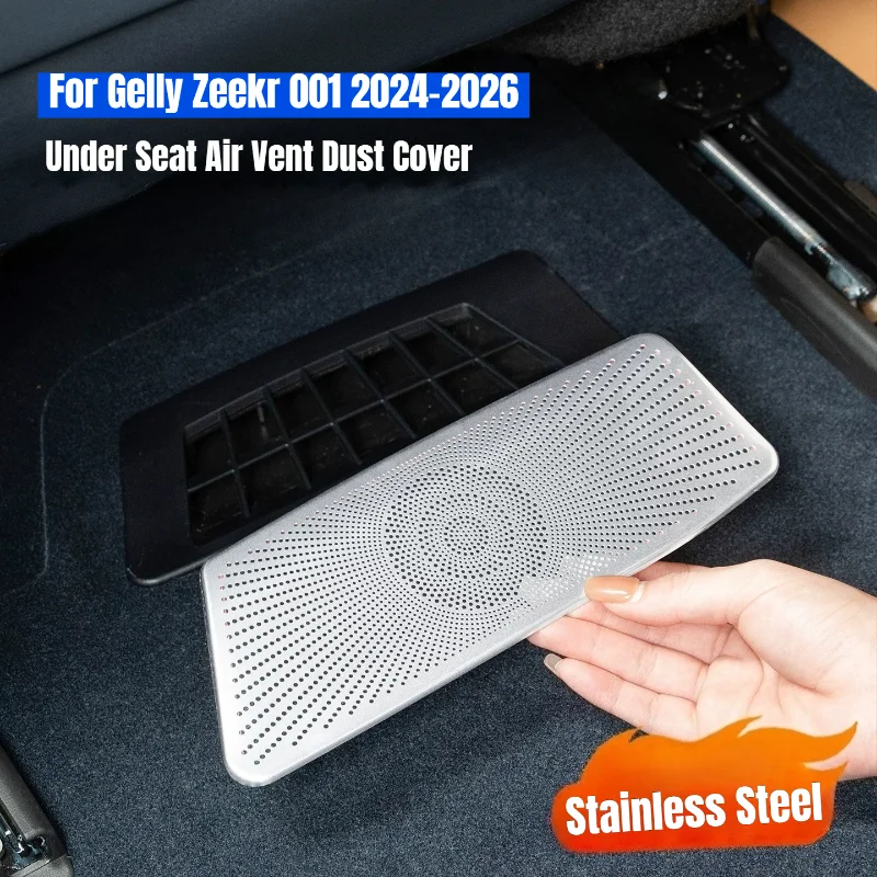 

For Geely Zeekr 001 Refreshed 2026 2025 2024 Under Seat Air Vent Dust Cover Anti-clogging Rear AC Outlet Protector Accessories