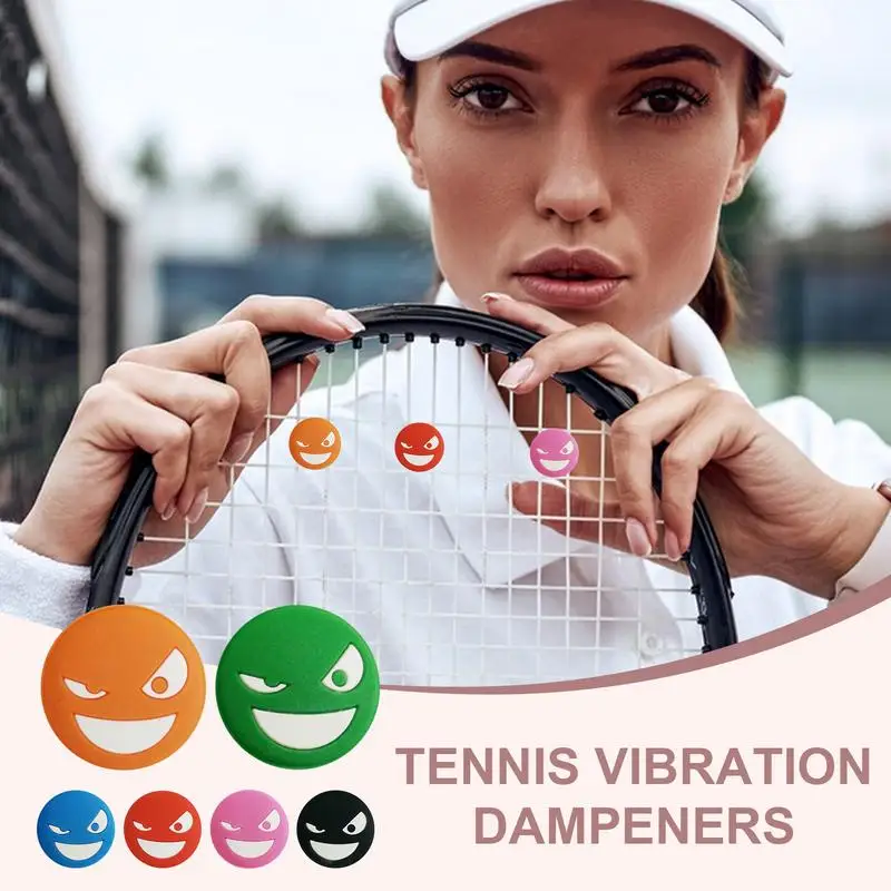 Tennis Dampeners Silicone Face Tennis Dampener 6pcs Anti-Vibration Tennis Racket Shock Absorbers Sports Accessories For Joint