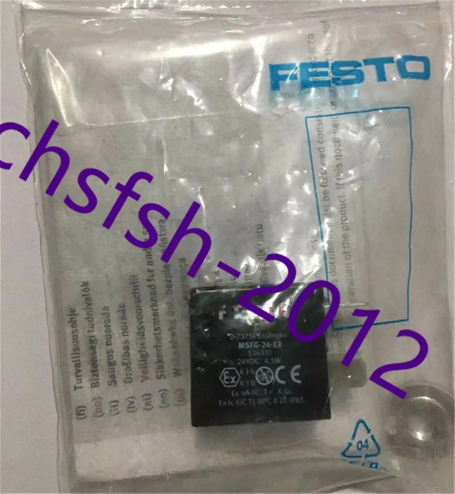 

1 pcs New IN Box FESTO 536931 MSFG-24-EX solenoid valve explosion-proof coil