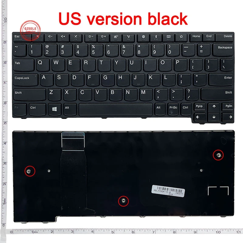 

Клавиатура для ноутбука Lenovo Thinkpad 11e Yoga 6-го поколения, США без подсветки, 6 (тип 20SE 20SF) SN20W41760 2H-ACDUS