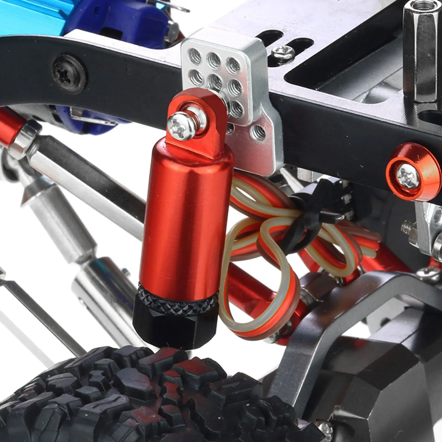 BEDW-20X Metal Adjustable Shock Absorber Bracket Extender Seat For WPL C14 C24 C34 C44 B14 B16 B24 B36 Titanium