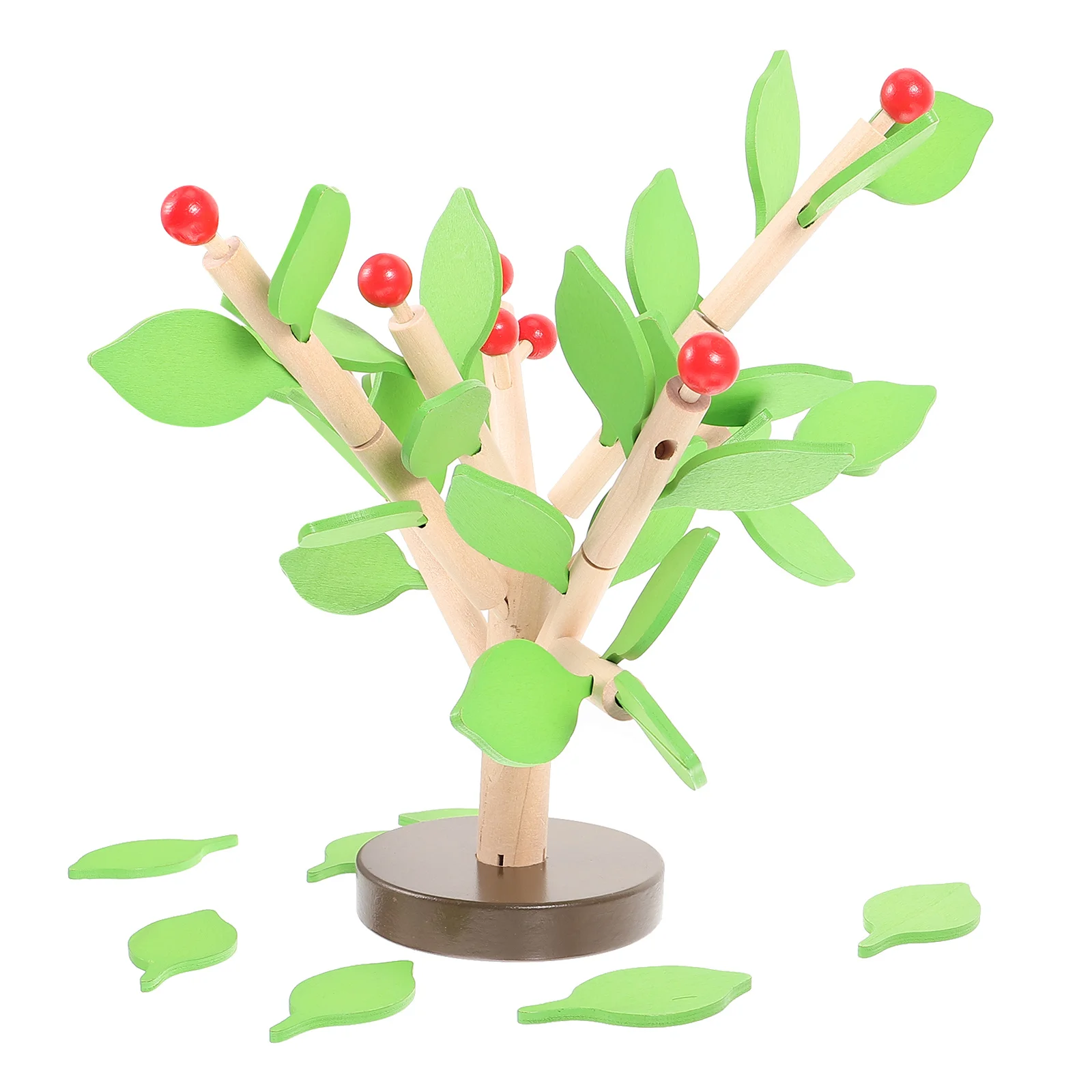 1 مجموعة بناء خشبي للأطفال ثلاثية الأبعاد لتقوم بها بنفسك الجمعية التنسيق بين اليد والعين لعبة تنموية كتل جذعية تعليمية أوراق شجرة شجرة #4