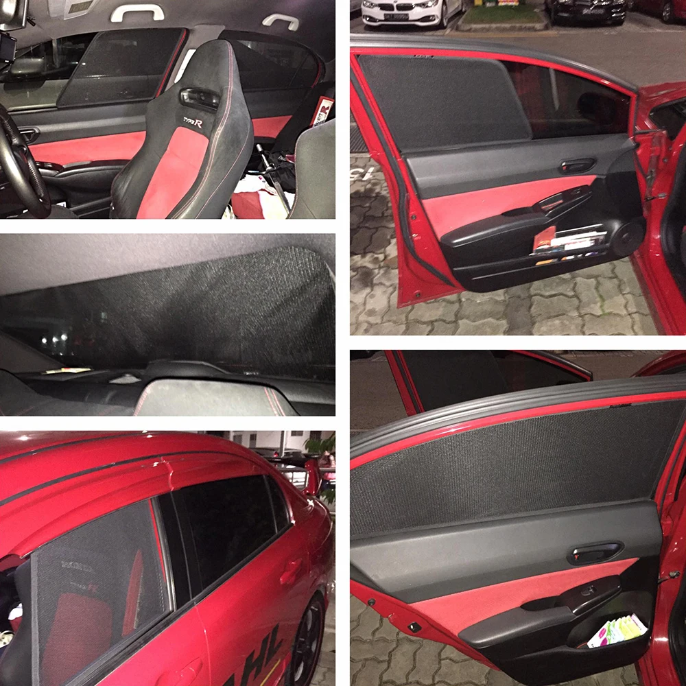 

For Honda CIVIC VIII Sedan 2006-2010 2011 Magnetic Car Sunshade Front Windshield Curtain Rear Side Window Sun Shades Shield
