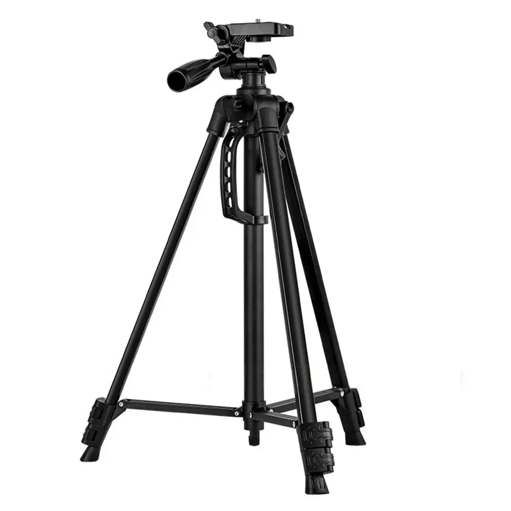 

3366 Camera Tripod Adjustable Height 48cm-141cm Multi-function Phone Live Broadcast Tripod Alloy Lifting Axis