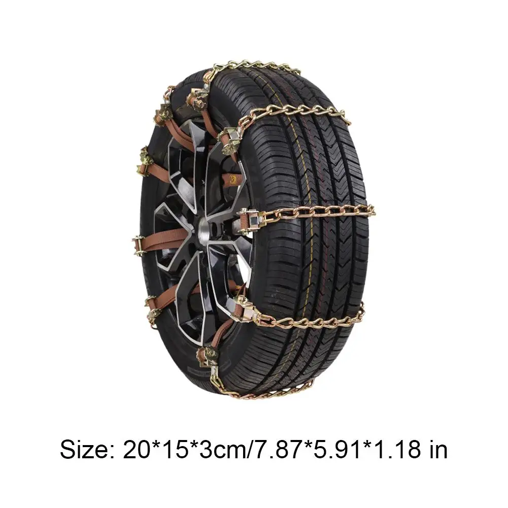 Car Winter Snow Chains Iron Snow Chain Non-slip Chain Anti Skid Powerful Tire Wheels Chain Truck Thicken Snow Chains Supply 1PC