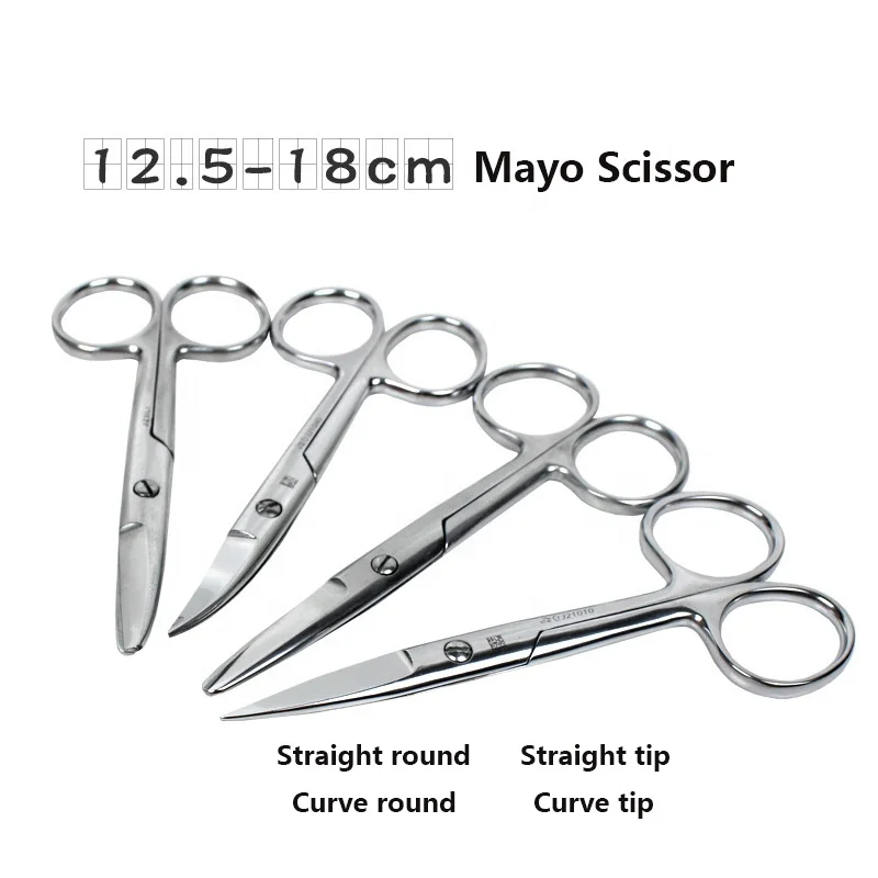 Stainless Steel        Mayo Scissors – Straight & Curved Metzembaum Dissecting Scissors, Medical Operating Instruments