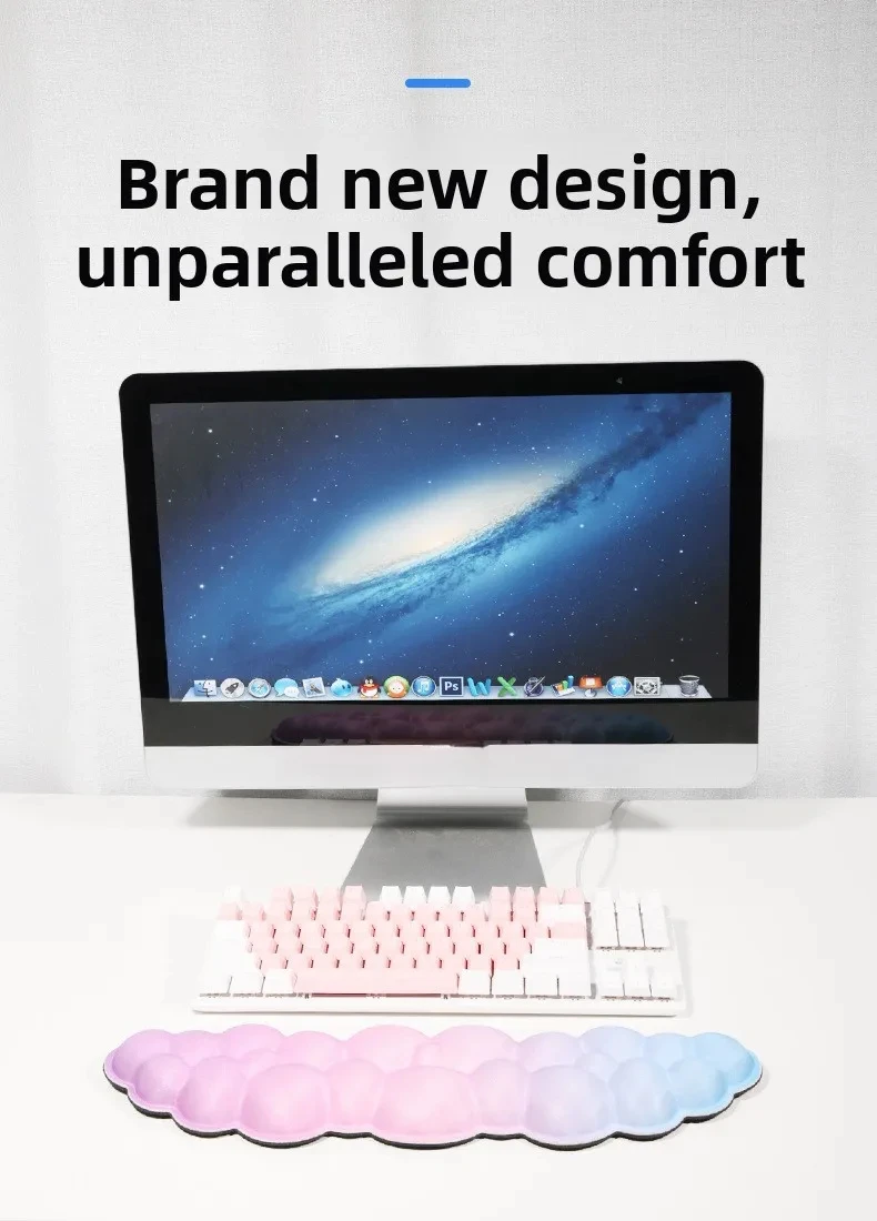 Cloud Foam Handgelenkstützen-Set Mauspad Tastaturunterlage Ergonomische Schreibtischunterlage für Büro und Gaming 9 Musteroptionen – Detail 8
