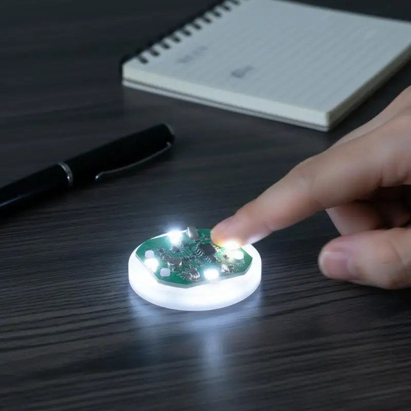 

Diameter 38mm Tapping/Sound Control Lighting Toy Rechargeable LED Light Night Lamp DIY Dollhouse Accessories Wall Bedside Lamp