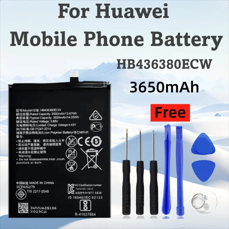 

3650mAh for Huawei HB436380ECW P30 P 30 ELE-L09 ELE-L29 ELE-AL00 ELE-TL00 Mobile Phone Battery