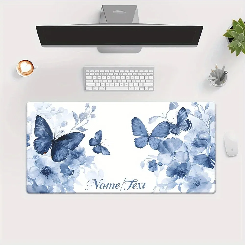 HD Fine Print Dream Butterfly Personalized Large Mouse Pad 1‑Pack, Wide Keyboard Mat for Office, Gaming Desktop