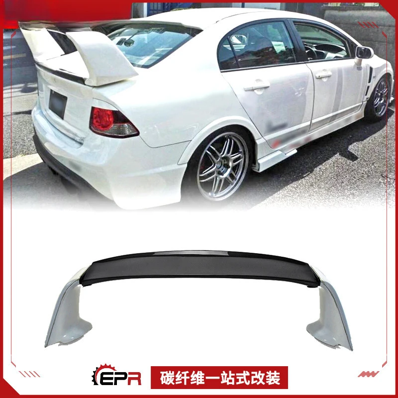 

Для Honda 8-го поколения Civic FD2 Type R из углеродного волокна в стиле FEELS, центральная пластина с высоким креплением, фиксированное крыло спойлера