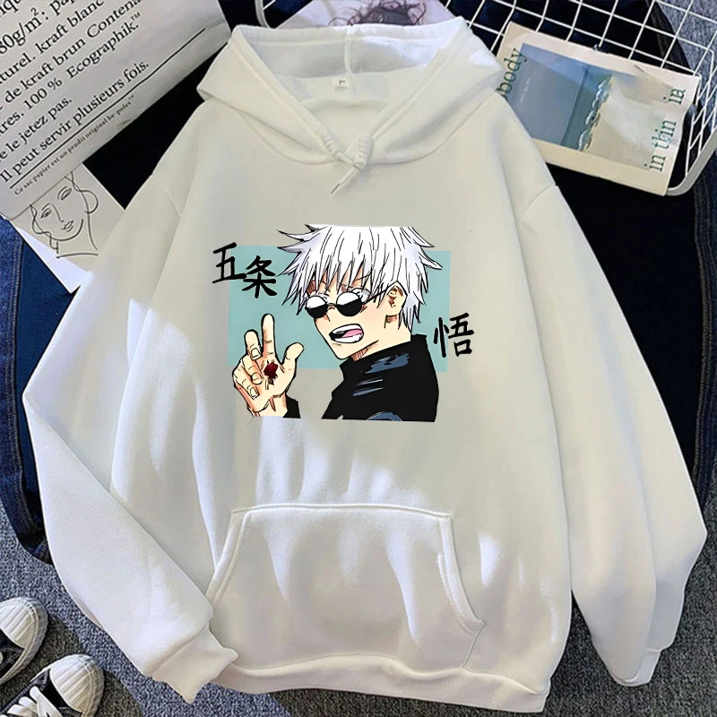 New Anime Satoru Gojo Printing Hoodies Unisex Harajuku Hip Hop Streetwear Casual Sweatshirt For Men And Women