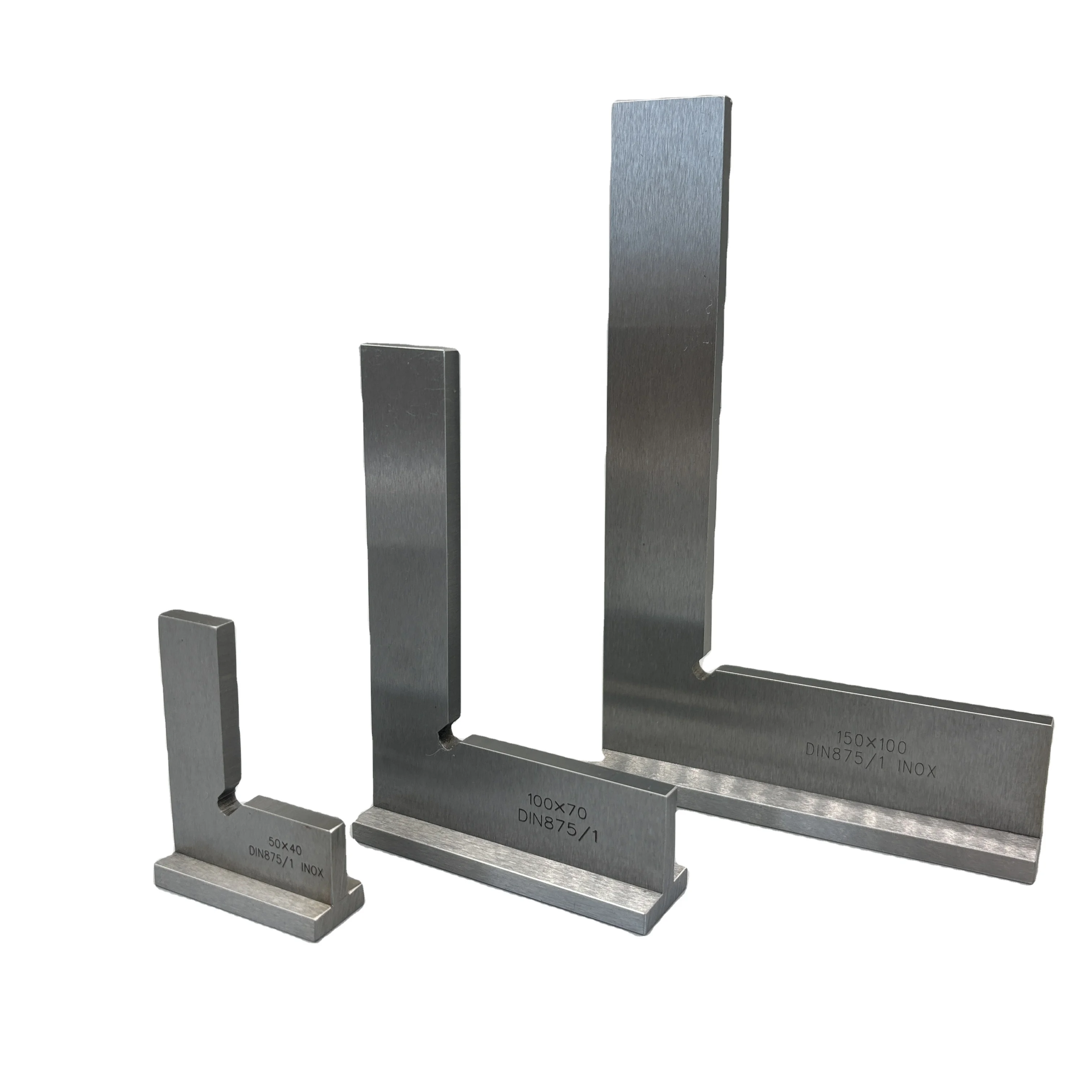 DIN875/I Stainless Steel Flat Square With Wide Seat Square 90 Right Angle Ground Hardened Steel Angle Ruler