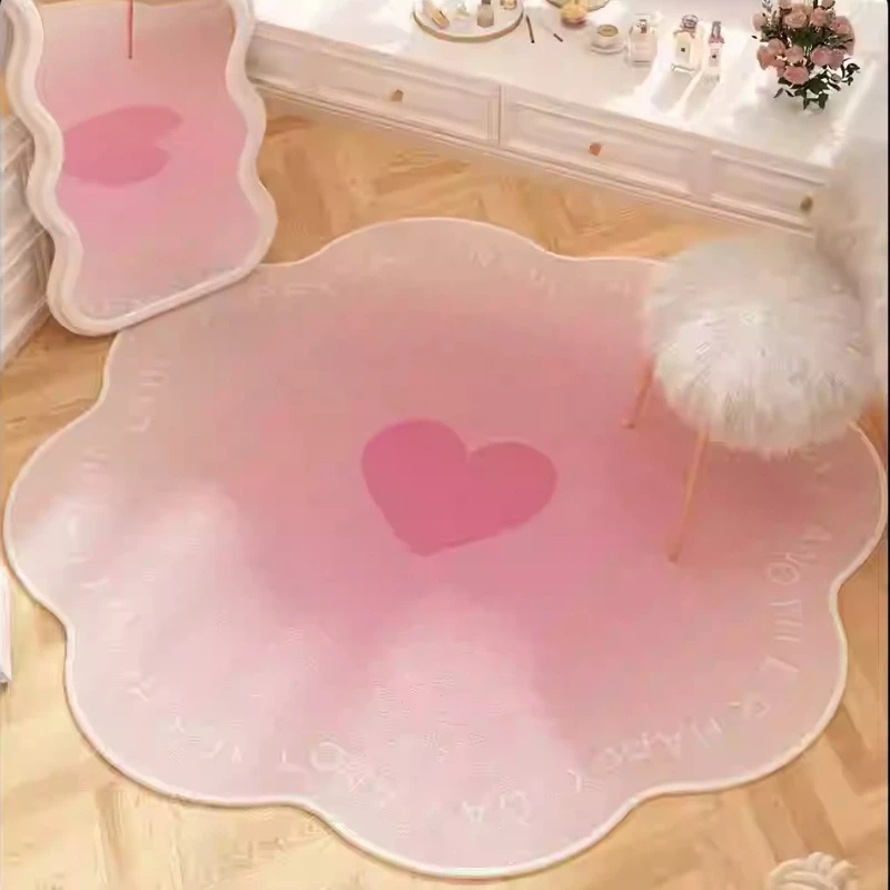 

Sweet Irregular Bedroom Bedside Carpet Small Fresh Style Living Room Rugs Creative Fashion Dressing Table Floor Mats 러그 Alfombra