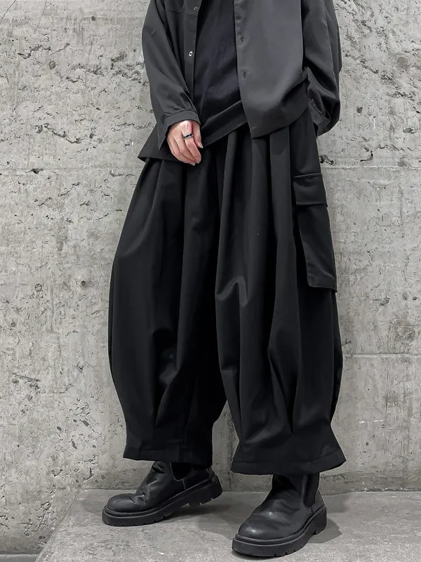 

Брюки TANGZ Studio k Sle Casual свободного кроя, рабочие, с манжетами, укороченные, черные, из полиэстера, с высокой талией