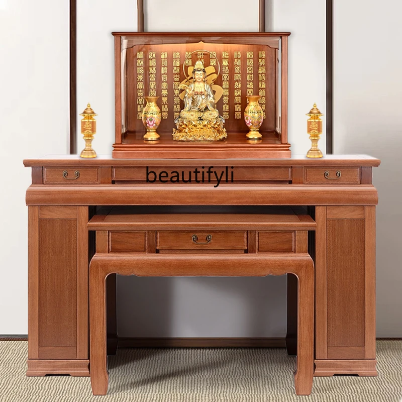 

Solid wood Chinese household Buddha table, Buddha table, Shentai Zhongtang incense table