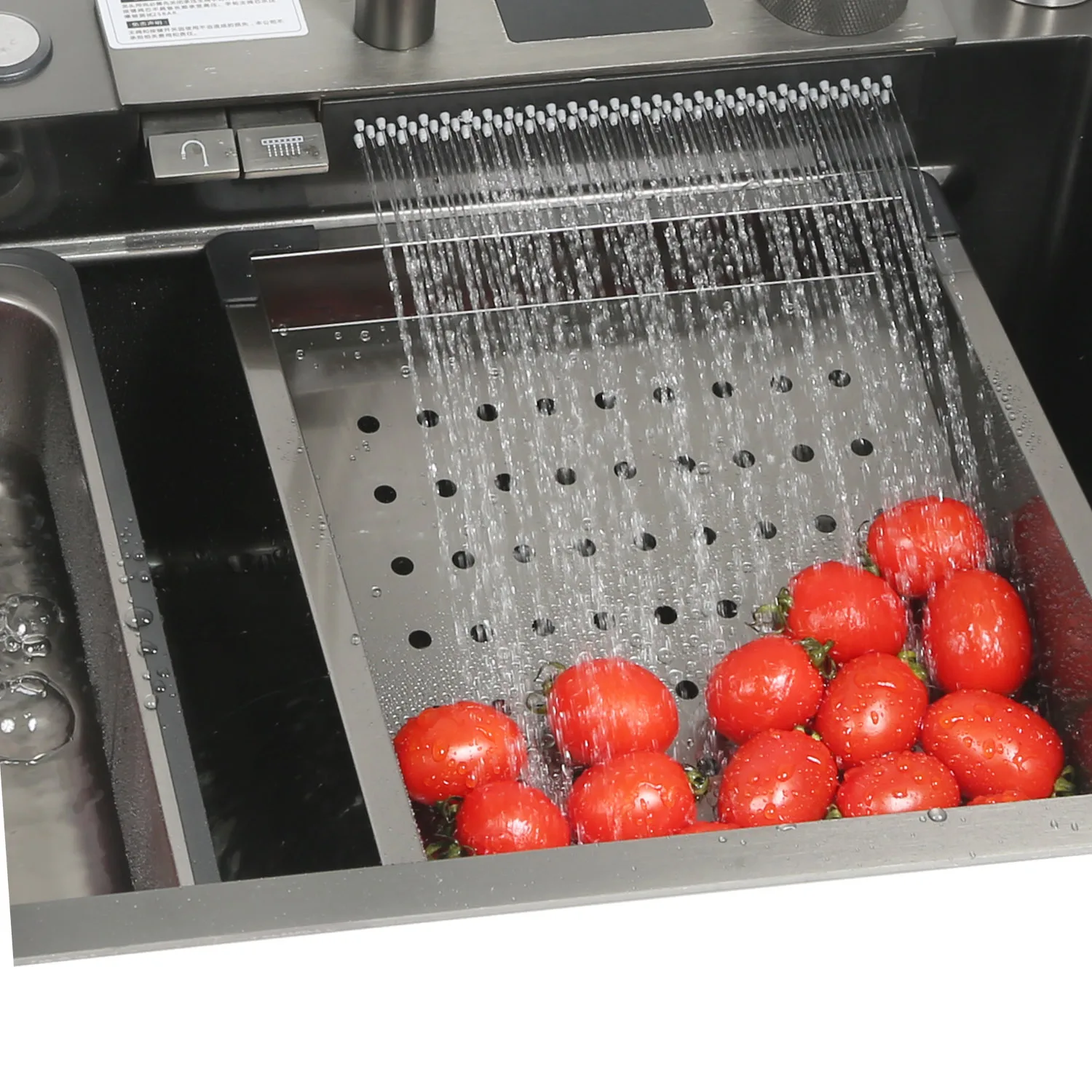 

Умная кухонная мойка с водопадом, мытье фруктов и овощей, чашка с краном, кухонная мойка ручной работы из нержавеющей стали