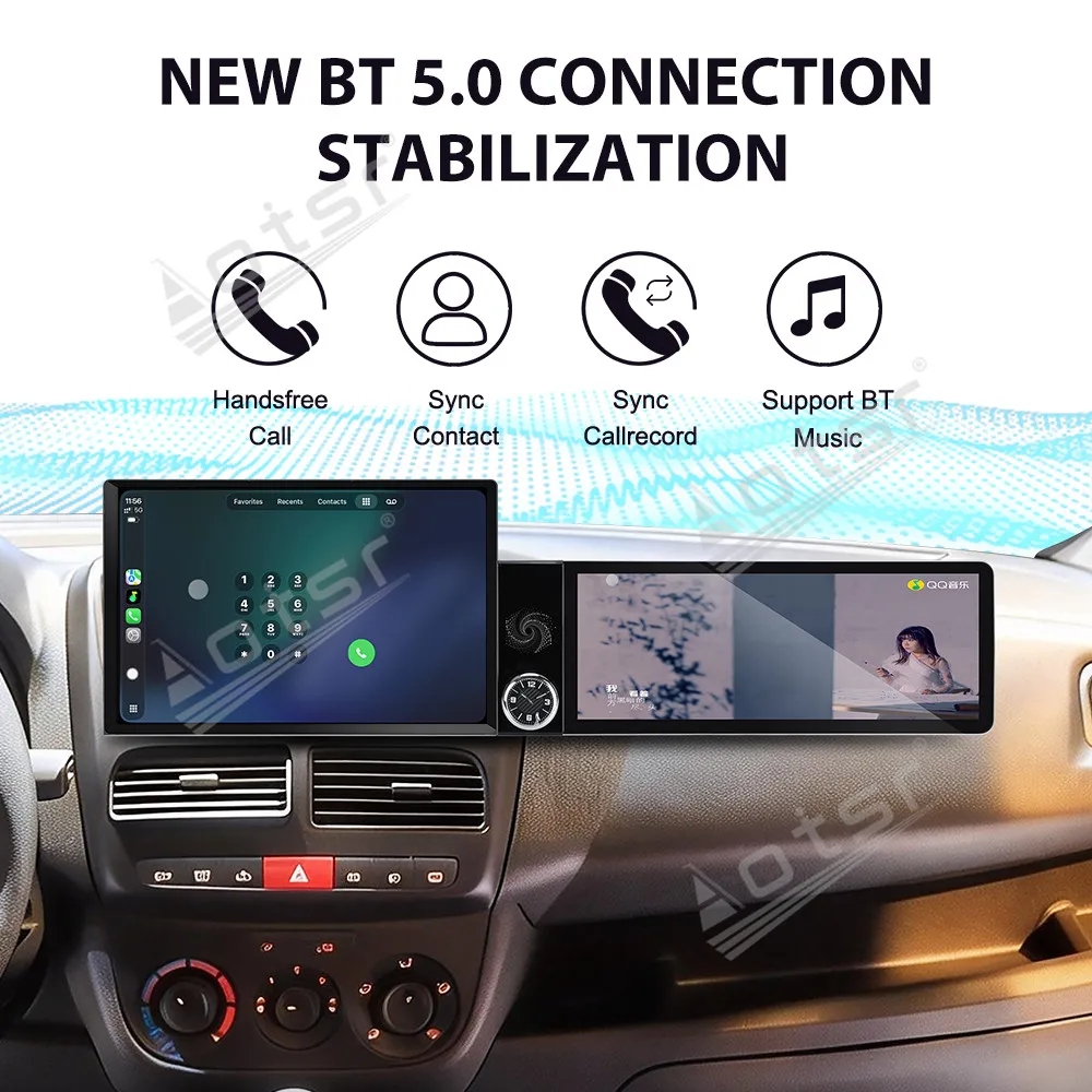 Dual screen 12.3-inch touchscreen car radio Opel combination 2010-2015 Android 15 GPS navigation car multimedia player  Free Cam