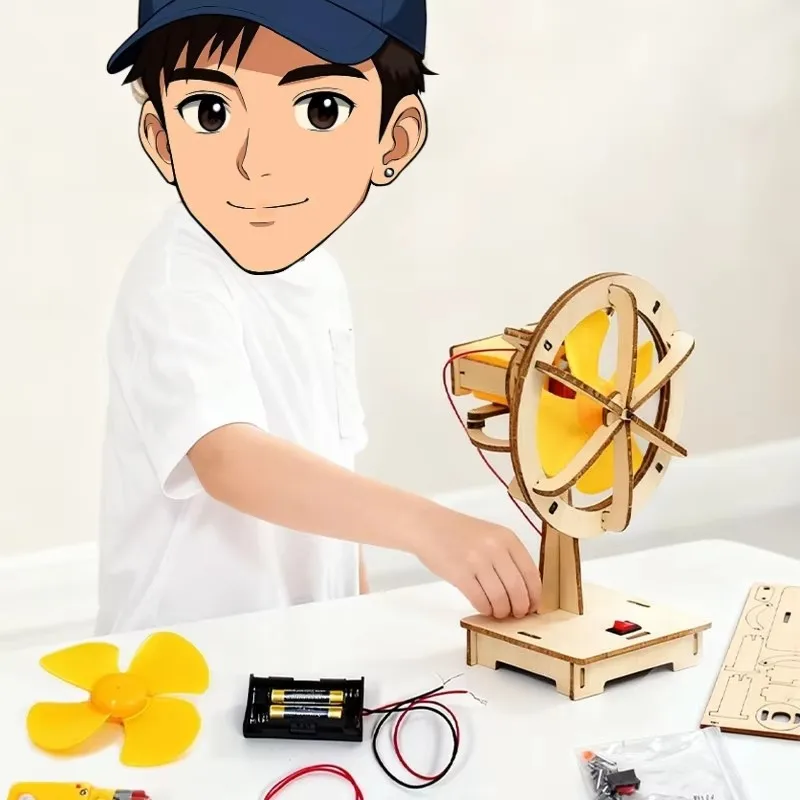 DIY Electric Shaking Fan Science Experiment Model Kit for Kids - Educational STEM Handcraft Project for Students Toy Kids Gift