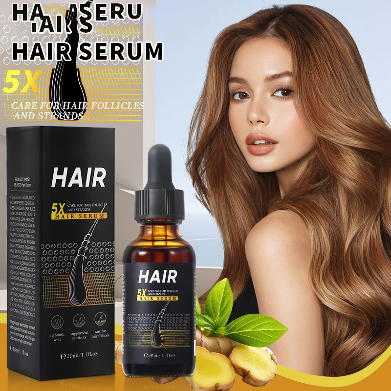 

3ND Ginger Hair Serum Anti Hair loss Baldness Regrowth Hair Care Oil Repair Damaged Scalp For Improves The Scalp Environment