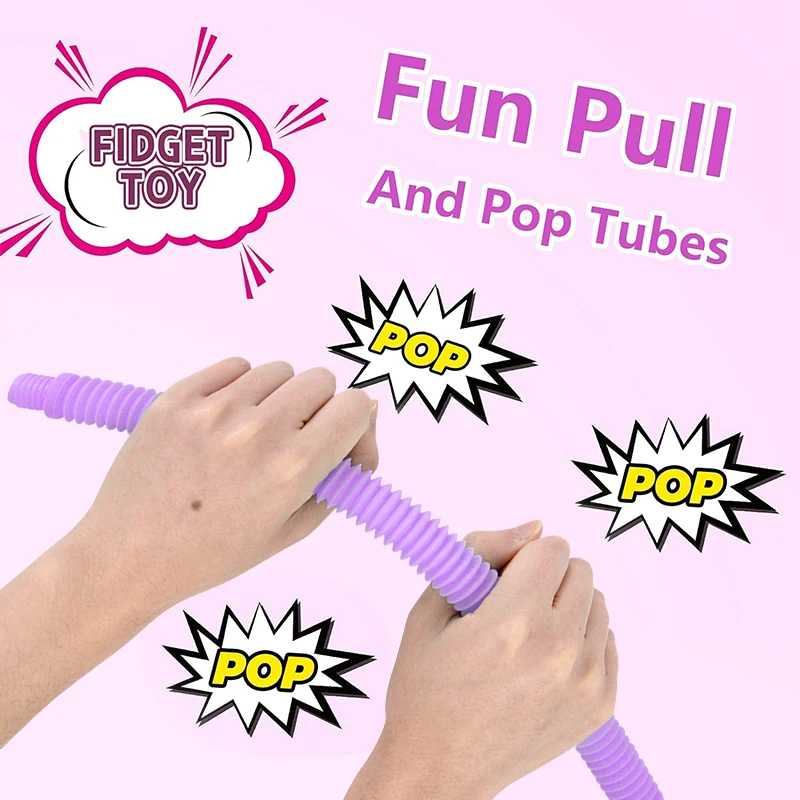 Pop Tubes Sensory Fidget Toys for Party Favors 4