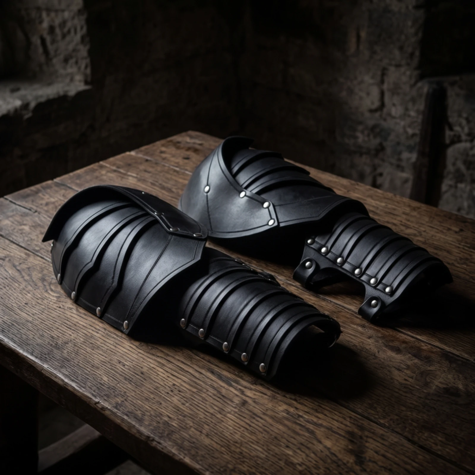 Shoulder Plate Armor with Arm Plates Viking Cosplay Plate Armor Shoulder Plates Gothic Long-Lasting for Cosplayers, Halloween