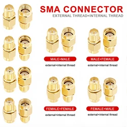 5/20/100PCS RP-SMA to SMA Connector Male Plug Female Jack Slide-on Straight RF Coax Adapter Connector