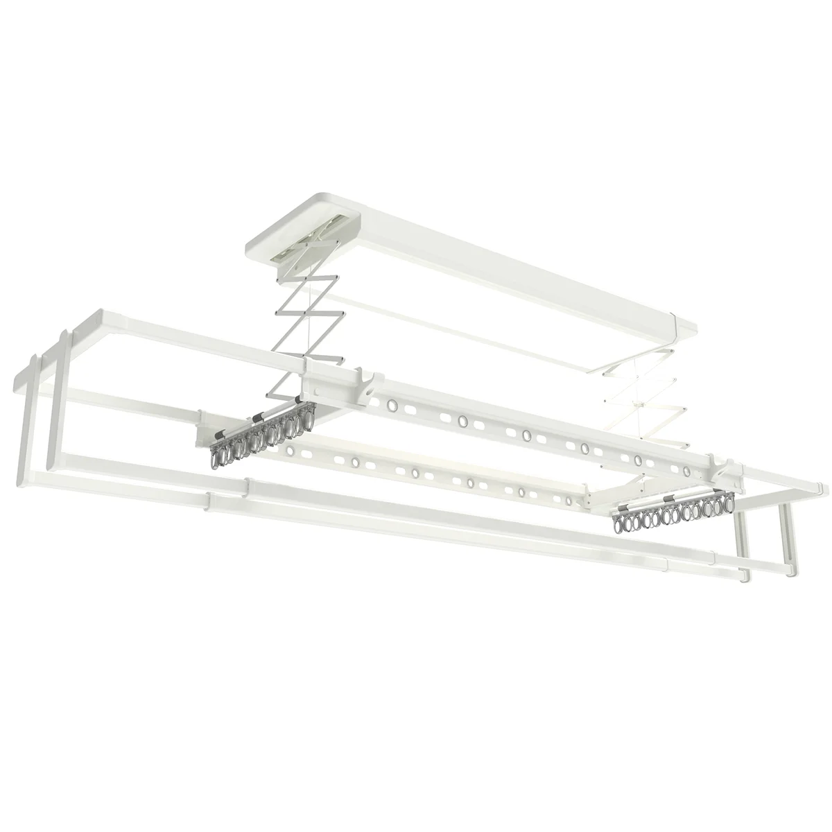 LED Lighting Smart Voice-Control Heating Foldable Electric Clothes Drying Rack for Balcony & Indoor Use
