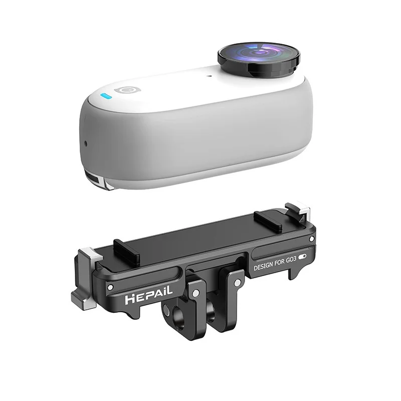 قاعدة تركيب مغناطيسية سريعة الإصدار لـ Insta360 GO 3 دعامة محول بلاستيكية مضادة للاهتزاز مع خيط 1/4 واجهة ذات شقين
