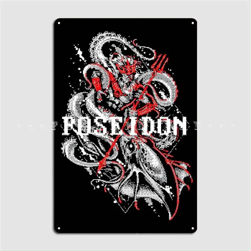 Poseidon King Neptune Poster Metal Plaque Plaques Mural Club Design Tin Sign Poster