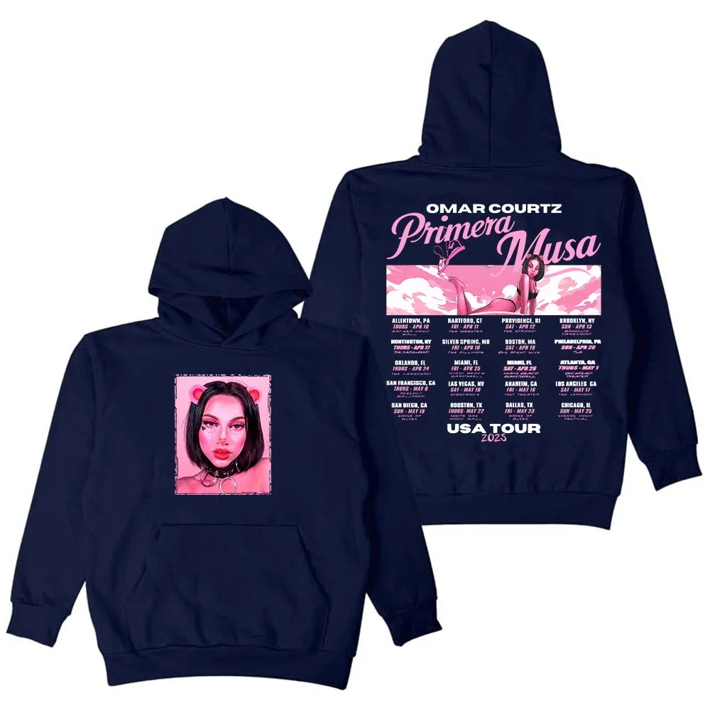 Omar Courtz プリメーラ ムーサ ツアー 2025 パーカー長袖ストリート男性女性フード付きスウェットシャツ