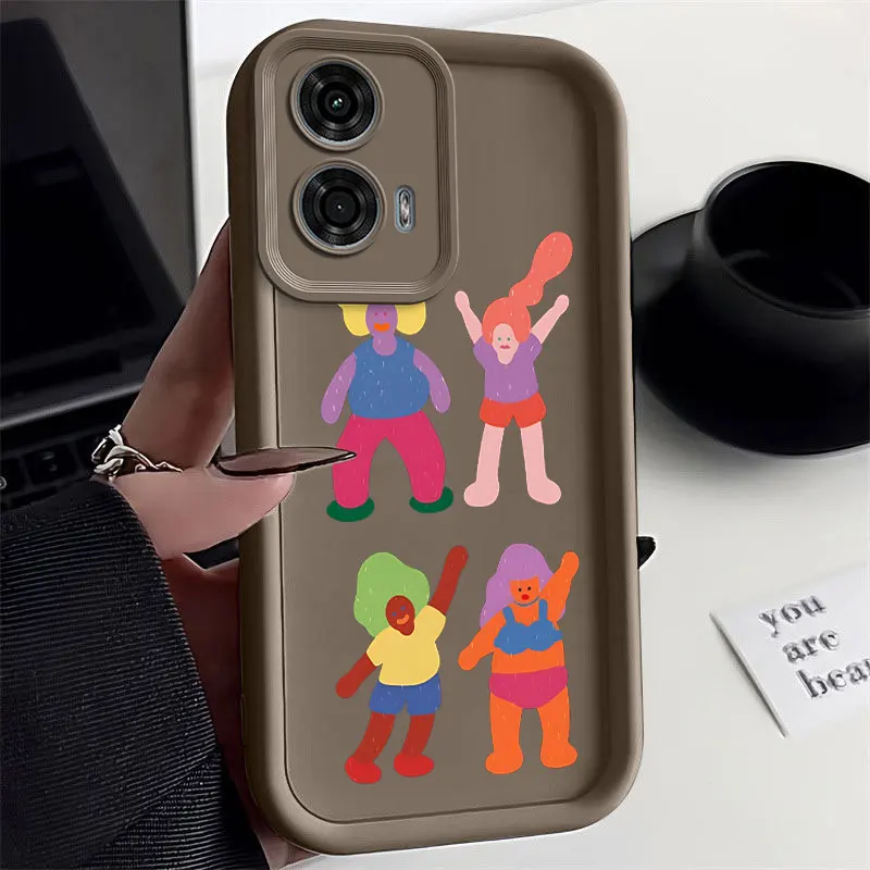 Чехол для телефона Motorola Moto G24Power с изображением счастливого момента неба глаз лестницы