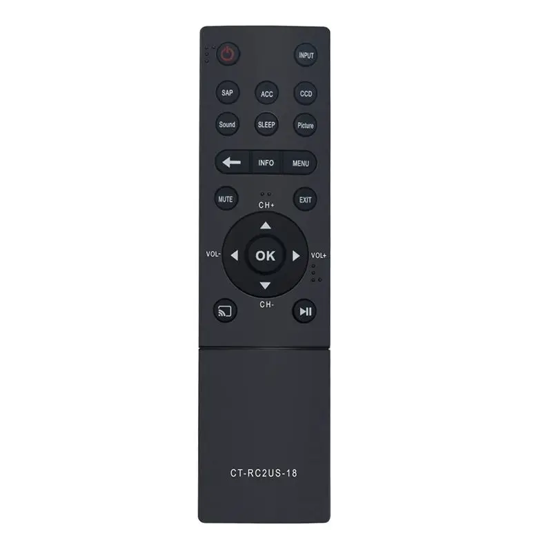Control remoto multifunción CT-RC2US-18 de repuesto para televisor LED Toshiba 55L421U 43L621U 55L621U 49L621U 65L621U 43L511U18 50L711U18