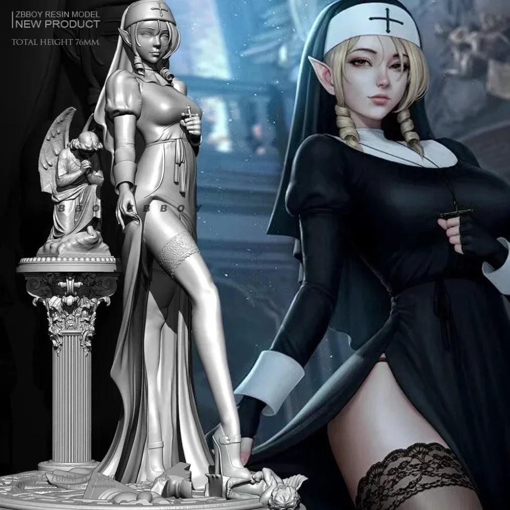 

1:24 Scale Holy Vestal Resin Model Kit | Unpainted | Gothic Fantasy Style | DIY Custom Toy A140