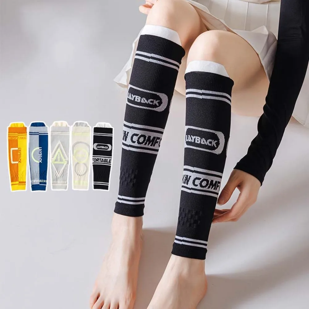 

1 pair Leg Cover Compression Leg Sleeves Breathable Elasticity Calf Compression Sleeve Compress Sweat Absorption