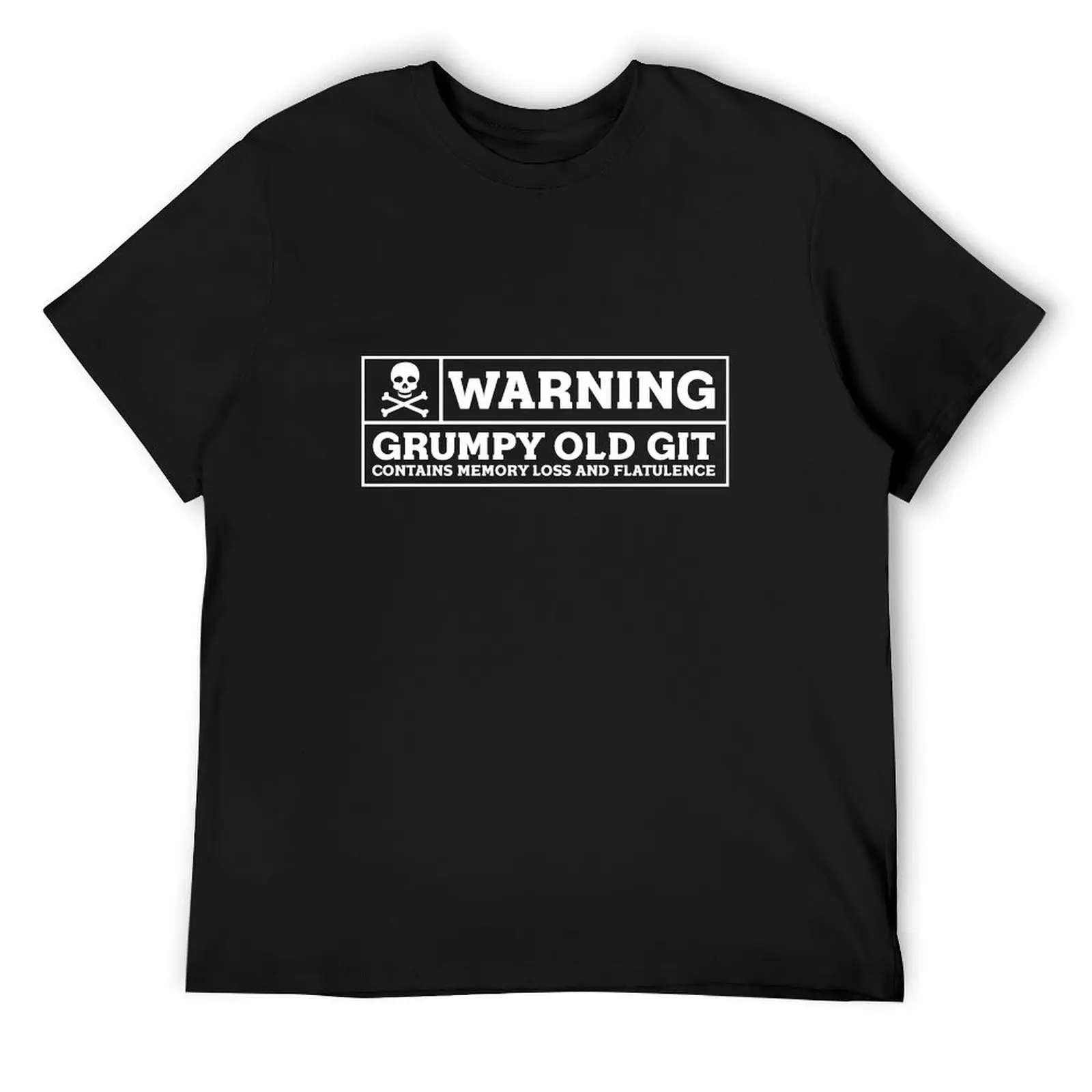 warning grumpy old git contains memory loss &flatulence T-Shirt cotton graphic tees graphic t shirt vintage plain mens fashion