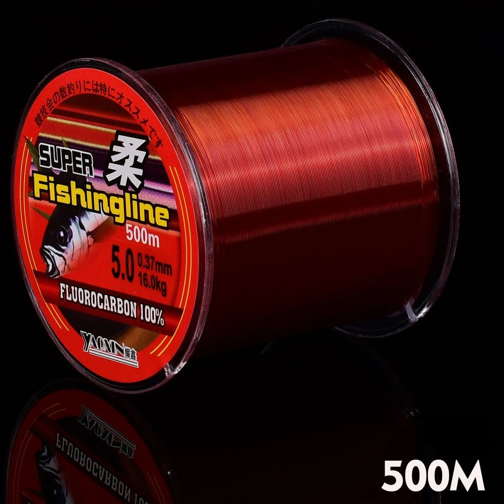 500m 0,14mm-0,50mm Superstark Nylon Angelschnur Transparente Monofilament-Hauptschnur für Süß- und Salzwasser Angelzubehör