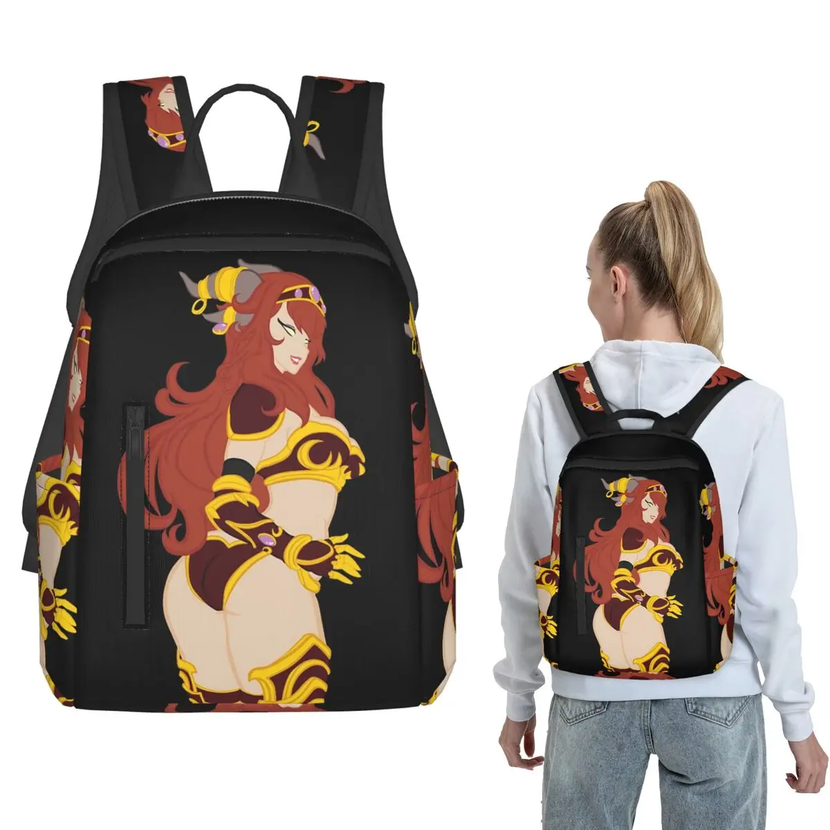

Alexstrasza Backpack Daypack Children BookBag School Bag Shoulder Bags for Men Women