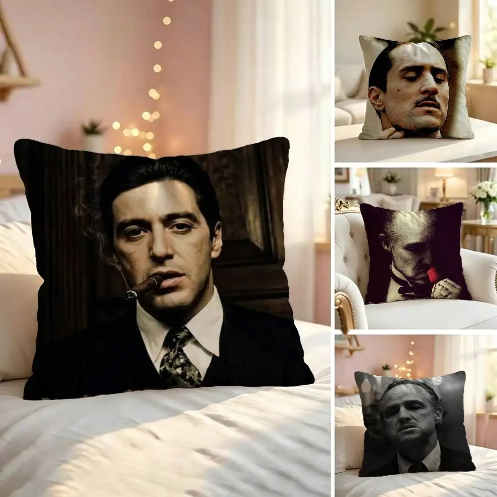 Classic Movie G-Godfather Square Double-Sided printed Pillow Case Bedroom Bedside Pillow Sofa Cushion Cover