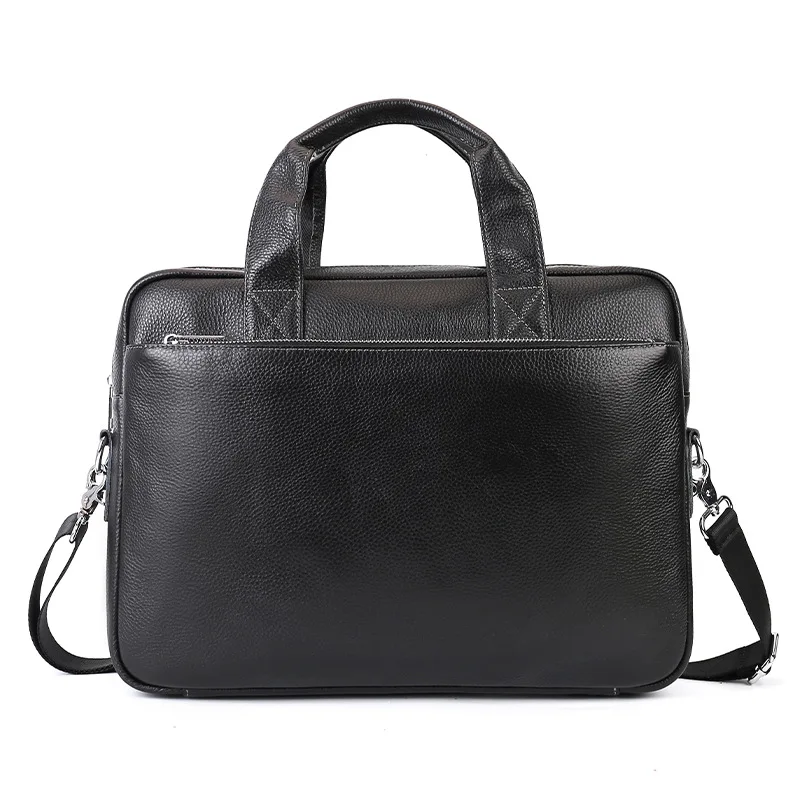 Briefcase Shoulder Messenger Bags Men's Genuine Leather 15.6-inch Laptop Bag's Men's Briefcase Office Business Handbag