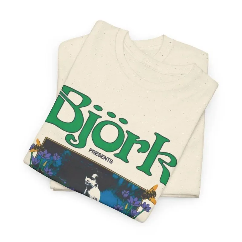 Bjork Retro Unisex Men's T-shirt Summer New Item Suitable for Both Men and Women High Street T-shirt