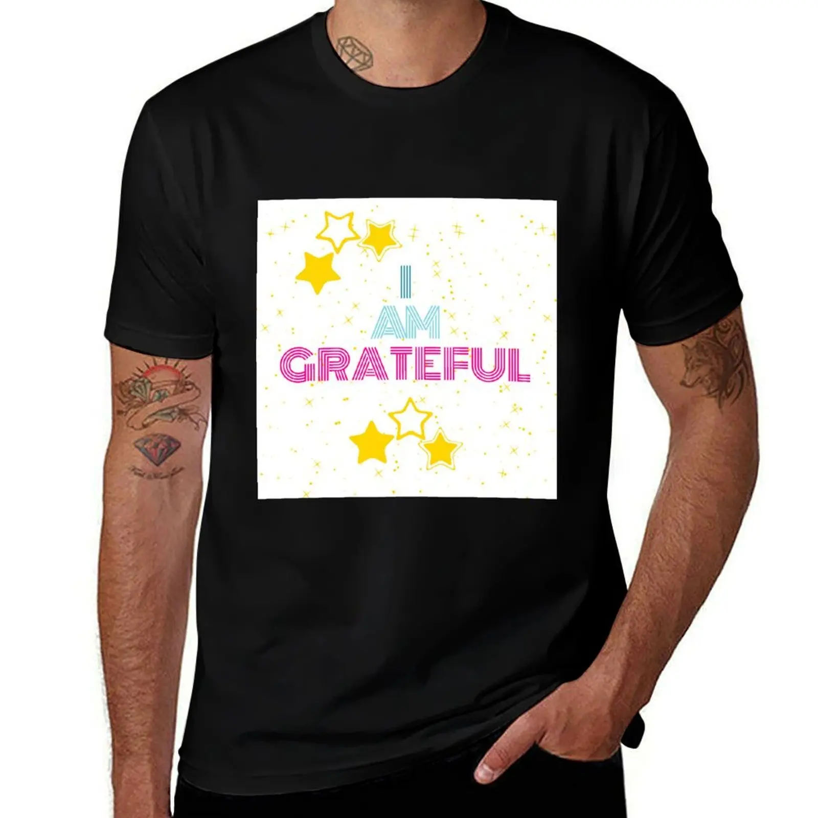 I AM GRATEFUL T-Shirt Utility Work Short Sleeve Top T-Shirt