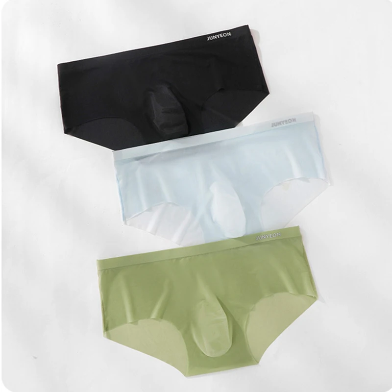 Sexy Men Briefs Undies Summer Seamless 3D Pouch Panties Ultra-thin And Light Breathable Underwear Quick Drying Underpants Slip