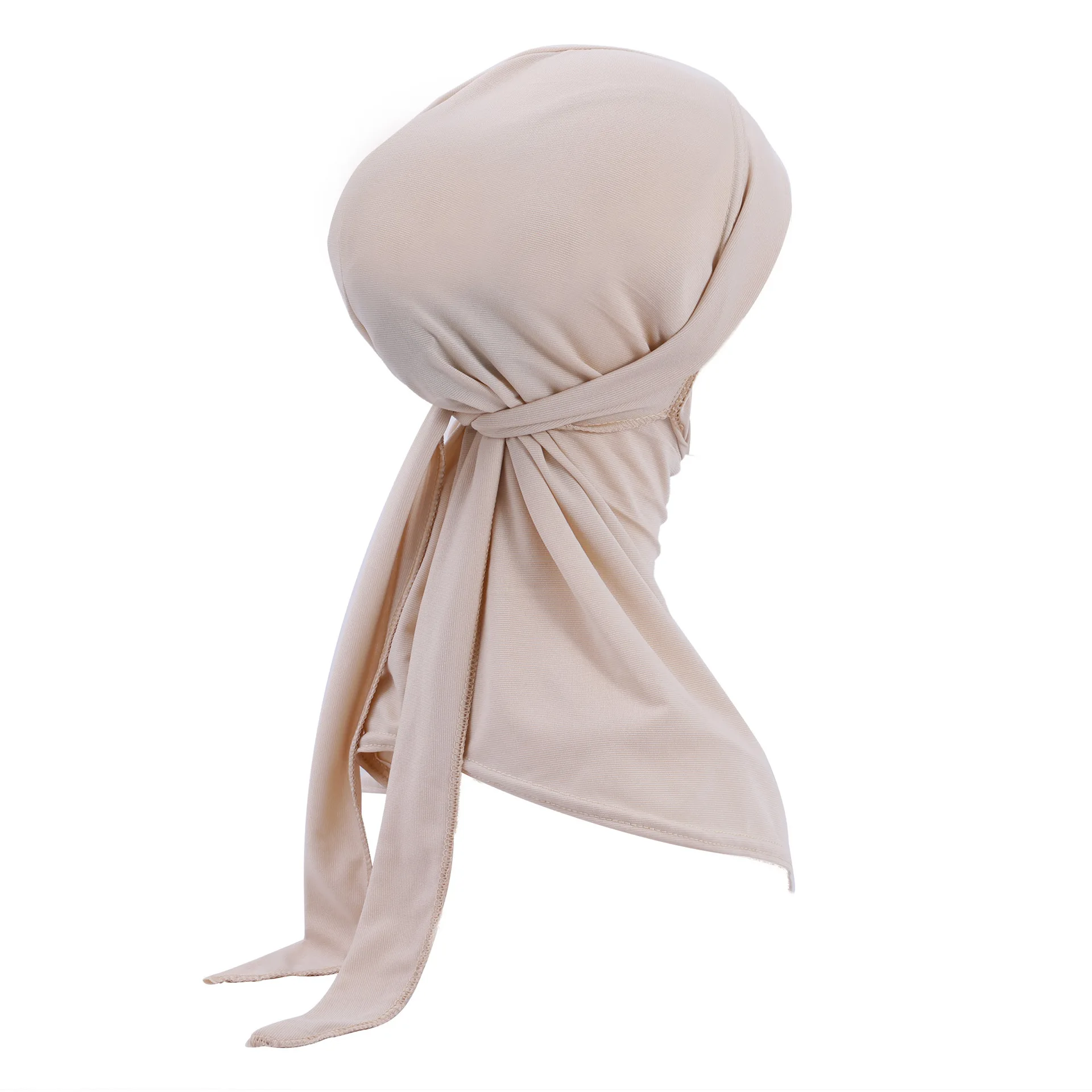 Upgraded Women's High-elastic Bottom Hat, Breathable Neck Protection Headscarf, Solid Color Versatile Strap Cover Scarf