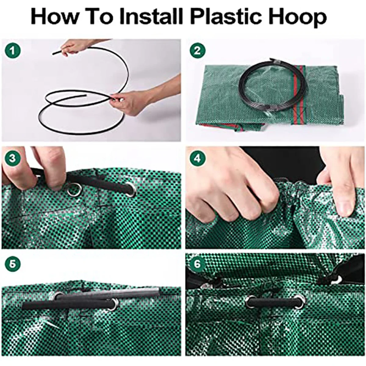 Garden Leaf Bag With Cover Garden Leaf Bag with Cover Garden Leaf Garbage Collection Bag Reusable Waste Bags Waterproof and Tear